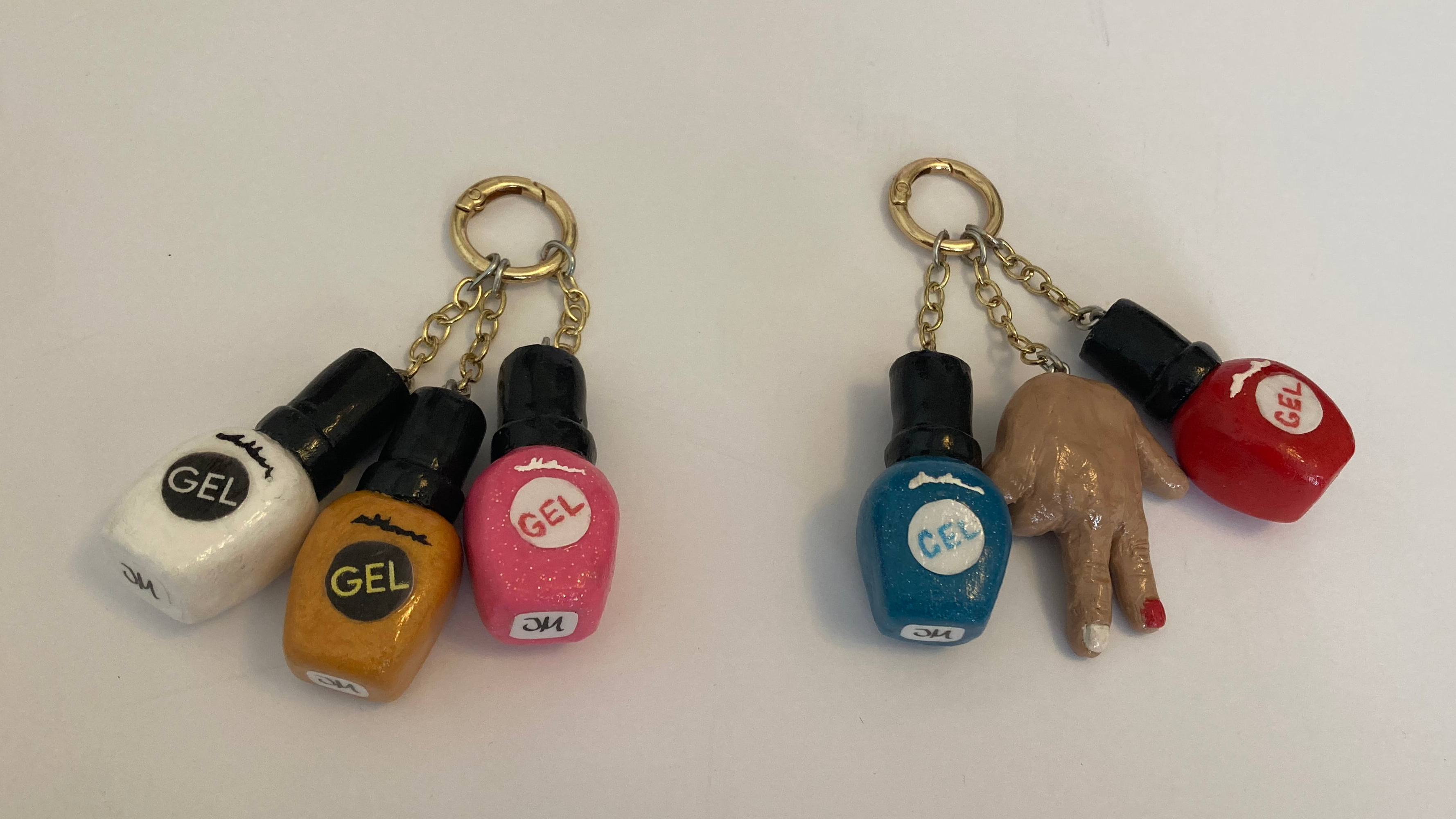 Jared McCain Nail Polish Set Keychain 3-Point Celebration
