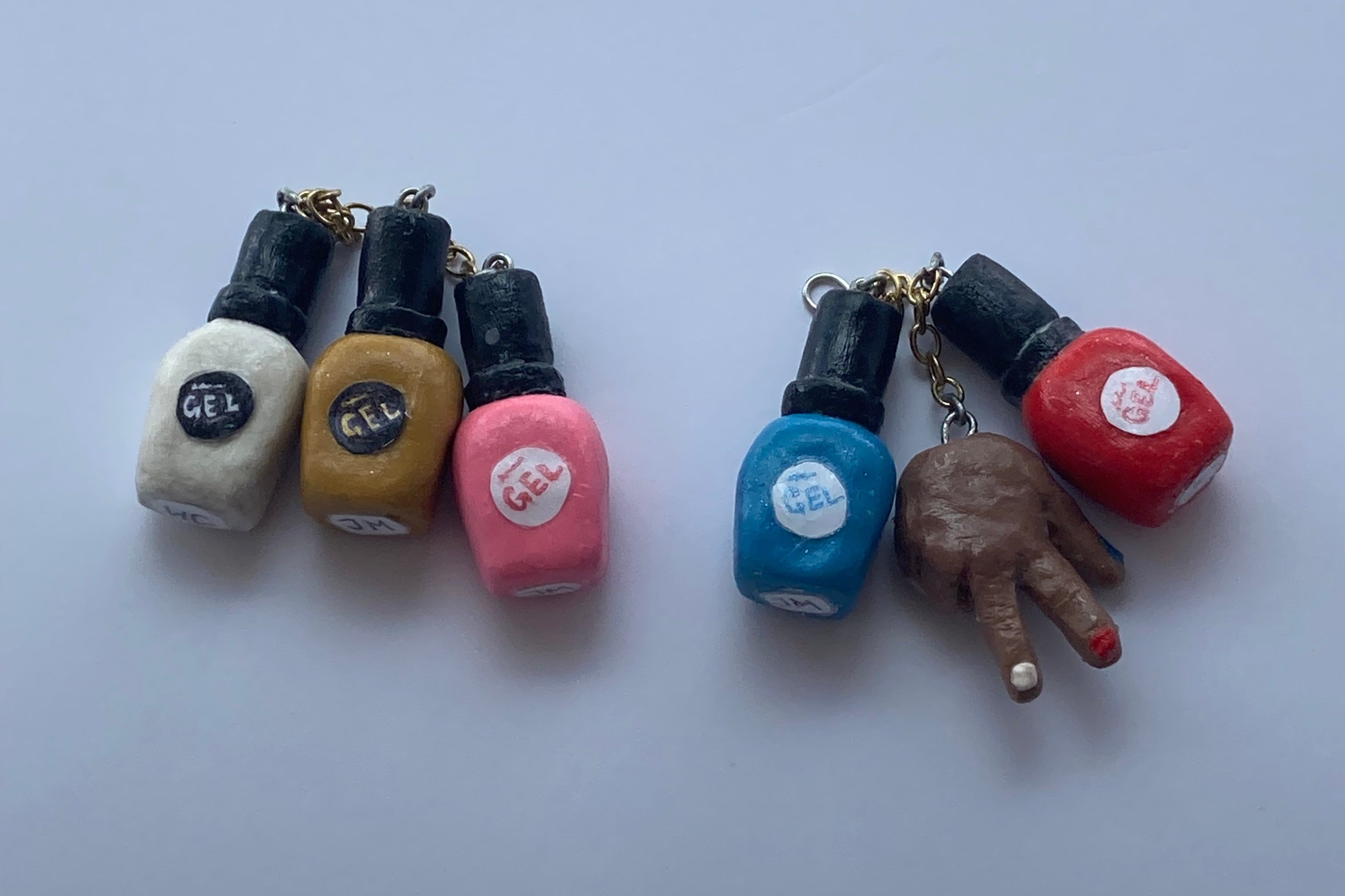Jared McCain Nail Polish Set Keychain 3-Point Celebration